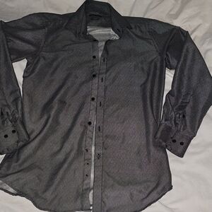 Black Label Men's Dress Shirt in Charcoal Gray